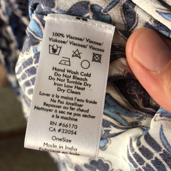 Rujuta Sheth Marie Cinched Kaftan Blue Lotus Print M/L - Picture 8 of 14